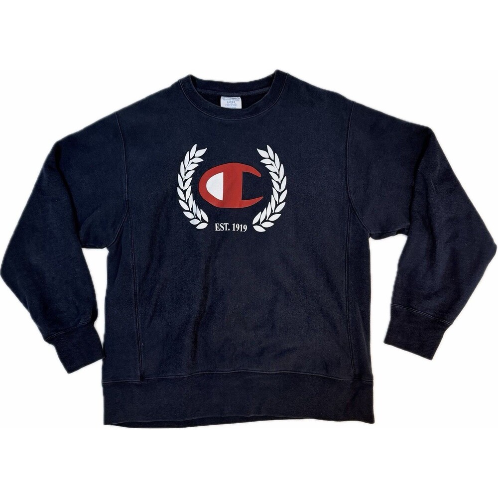Champion Reverse Weave Navy Sweatshirt sz L